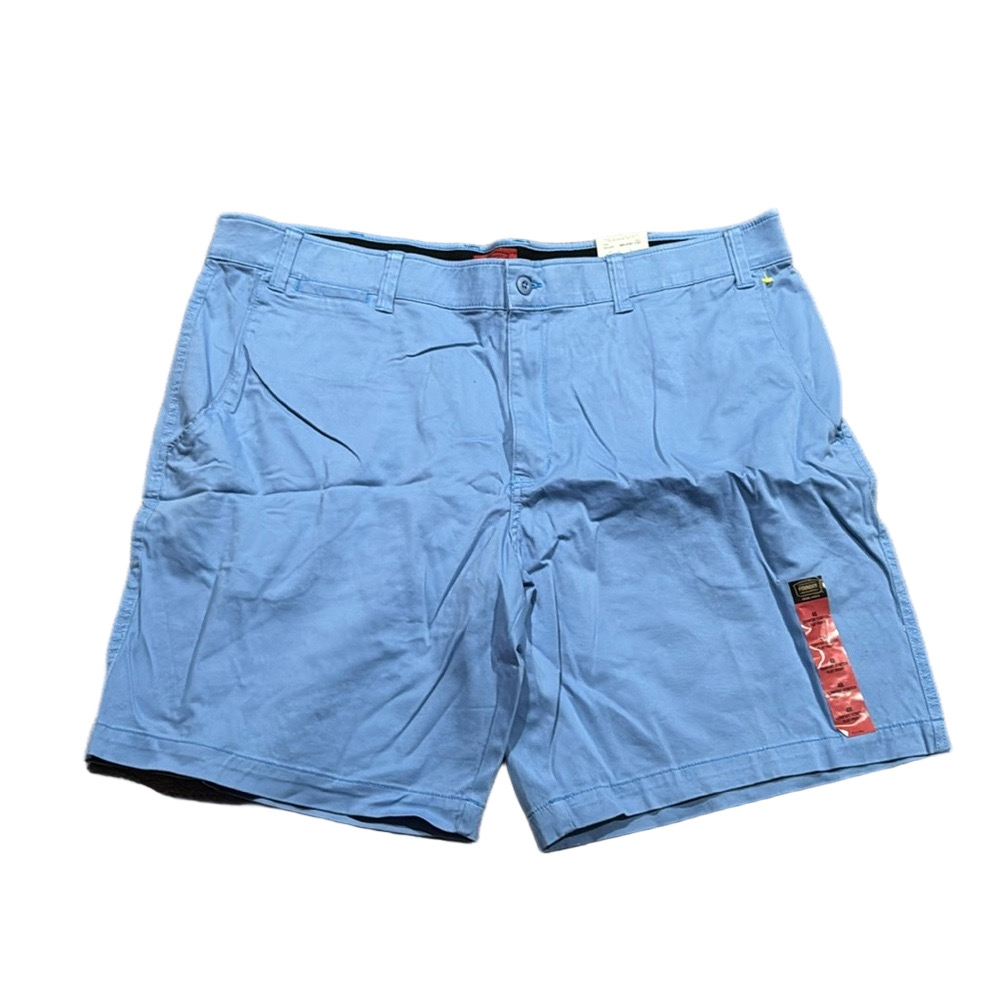 Foundry Blue Comfort Stretch Flat Front Shorts SIZE 48
